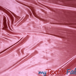 Load image into Gallery viewer, Stretch Charmeuse Satin Fabric | Soft Silky Satin Fabric | 96% Polyester 4% Spandex | Multiple Colors | Wholesale Bolt | Fabric mytextilefabric Dusty Rose 
