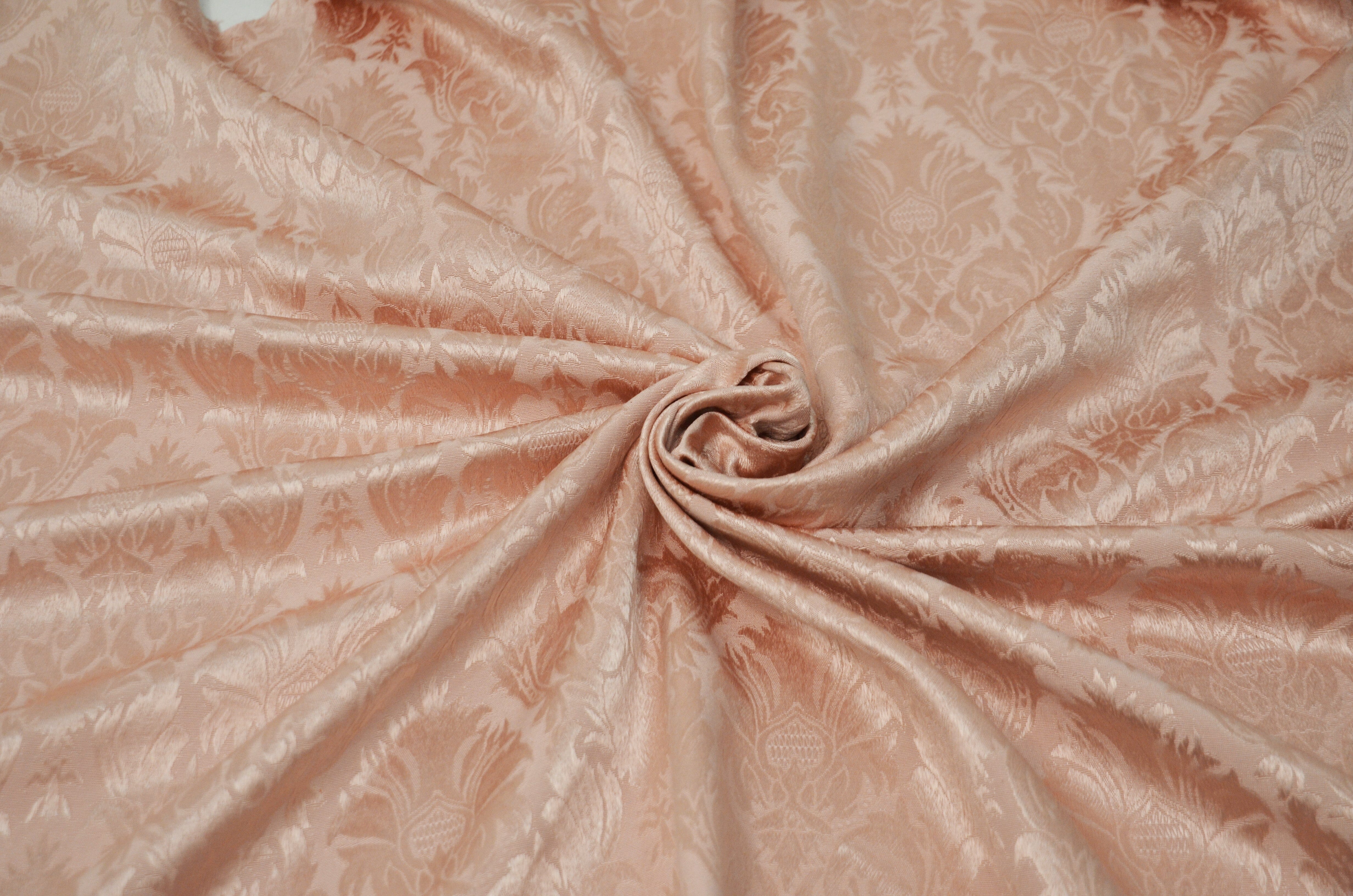 Vintage Damask Fabric | Damask Brocade Fabric | 58" Wide | Drapery, Curtains, Tablecloth, Costume | Multiple Colors | Fabric mytextilefabric Yards Blush Pink 