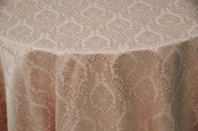 Load image into Gallery viewer, Vintage Damask Fabric | Damask Brocade Fabric | 58&quot; Wide | Drapery, Curtains, Tablecloth, Costume | Multiple Colors | Fabric mytextilefabric Bolts Blush Pink 