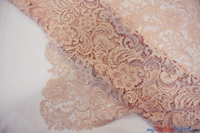 Load image into Gallery viewer, Guipure Bridal Lace Fabric | Heavy Double Scalloped Lace | 49&quot; Wide | Multiple Colors | Fabric mytextilefabric Yards Blush Pink 