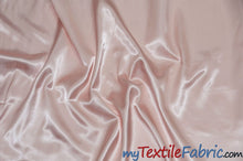 Load image into Gallery viewer, Stretch Charmeuse Satin Fabric | Soft Silky Satin Fabric | 96% Polyester 4% Spandex | Multiple Colors | Continuous Yards | Fabric mytextilefabric Blush Pink 