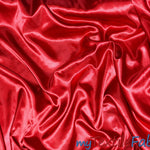 Load image into Gallery viewer, Stretch Charmeuse Satin Fabric | Soft Silky Satin Fabric | 96% Polyester 4% Spandex | Multiple Colors | Continuous Yards | Fabric mytextilefabric Red 

