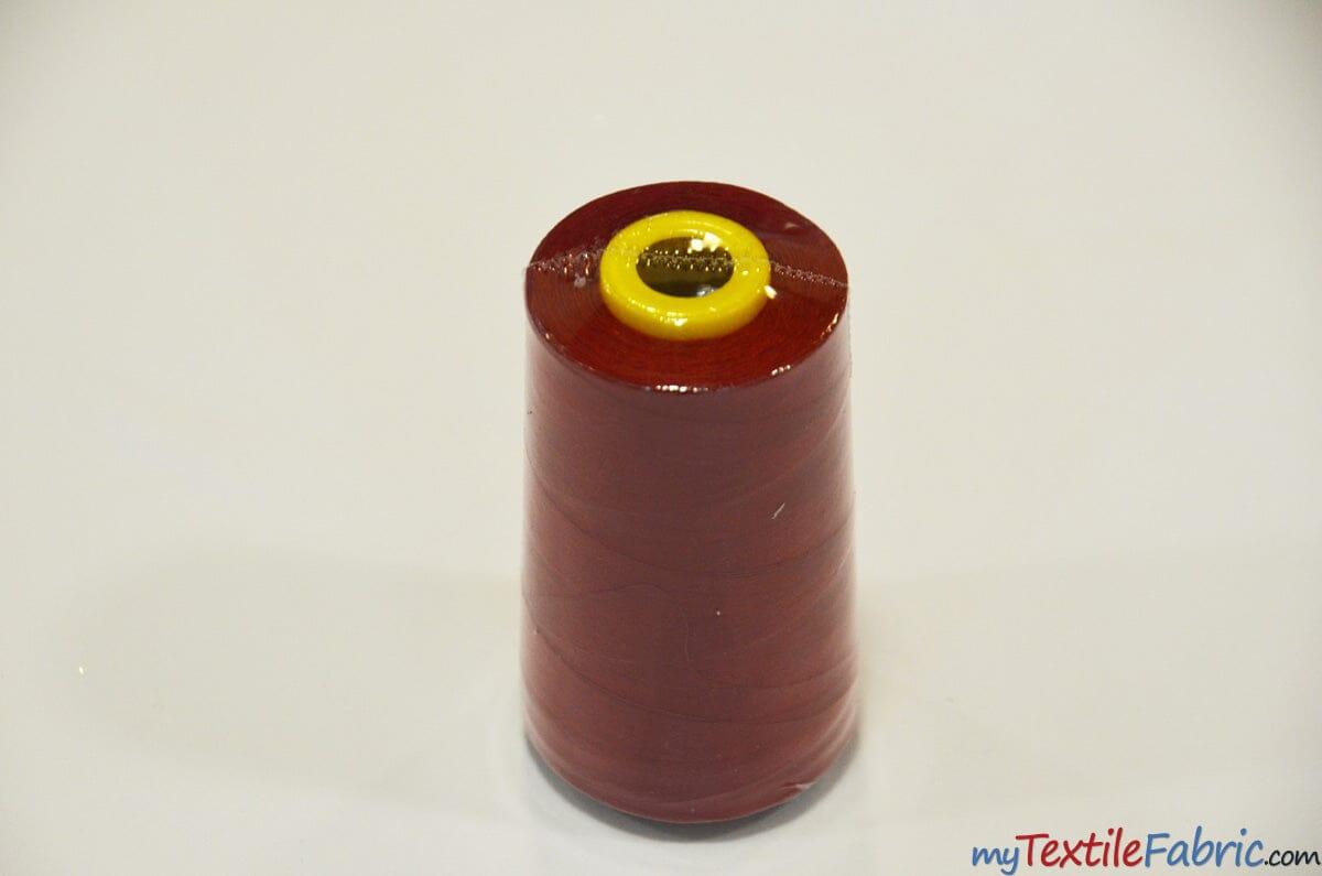 All Purpose Polyester Thread | 6000 Yard Spool | 50 + Colors Available | My Textile Fabric Cranberry 
