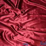 Load image into Gallery viewer, Stretch Charmeuse Satin Fabric | Soft Silky Satin Fabric | 96% Polyester 4% Spandex | Multiple Colors | Continuous Yards | Fabric mytextilefabric Cranberry 
