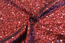Load image into Gallery viewer, Sequins Taffeta Fabric by the Yard | Glitz Sequins Taffeta Fabric | Raindrop Sequins | 54&quot; Wide | Tablecloths, Runners, Dresses, Apparel | Fabric mytextilefabric Yards Burgundy 