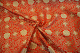 Oriental Medallion Brocade | Chinese Medallion Brocade | 48" Wide | Fabric mytextilefabric Yards Red Gold 