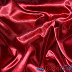 Load image into Gallery viewer, Stretch Charmeuse Satin Fabric | Soft Silky Satin Fabric | 96% Polyester 4% Spandex | Multiple Colors | Continuous Yards | Fabric mytextilefabric Dark Red 
