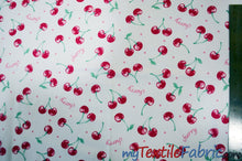 Load image into Gallery viewer, Red Cherry Cotton Fabric | 100% Cotton Print | 60&quot; Wide | Fabric mytextilefabric 