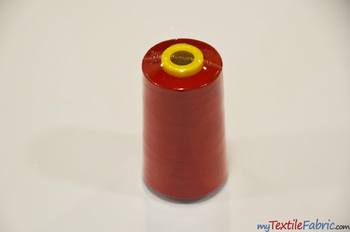 All Purpose Polyester Thread | 6000 Yard Spool | 50 + Colors Available | My Textile Fabric Pucci Red 