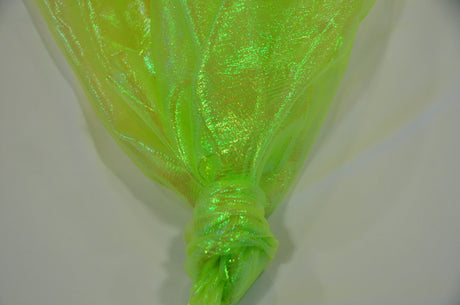 Crush Iridescent Organza Fabric | Crush Pearl Organza | 40" Wide | Crush Holographic Organza Fabric | Costume, Decoration, Apparel, Cosplay, Dance Wear Fabric mytextilefabric Yards Lime 