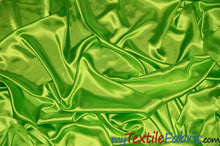 Load image into Gallery viewer, Stretch Charmeuse Satin Fabric | Soft Silky Satin Fabric | 96% Polyester 4% Spandex | Multiple Colors | Continuous Yards | Fabric mytextilefabric Lime 
