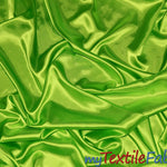 Load image into Gallery viewer, Stretch Charmeuse Satin Fabric | Soft Silky Satin Fabric | 96% Polyester 4% Spandex | Multiple Colors | Continuous Yards | Fabric mytextilefabric Lime 
