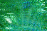 Hologram Square Sequins Fabric | Holographic Quad Sequins Fabric by the Yard | 40" Wide | Glued on Sequins for Decoration | 7 Colors | Fabric mytextilefabric Yards Flag Green 