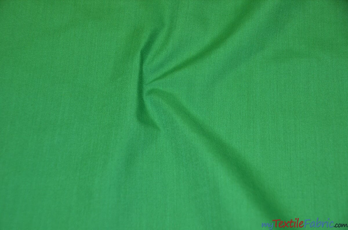 Polyester Cotton Broadcloth Fabric | 60" Wide | Solid Colors | Continuous Yards | Multiple Colors | Fabric mytextilefabric Yards Flag Green 