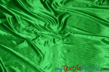 Load image into Gallery viewer, Stretch Charmeuse Satin Fabric | Soft Silky Satin Fabric | 96% Polyester 4% Spandex | Multiple Colors | Wholesale Bolt | Fabric mytextilefabric Flag Green 