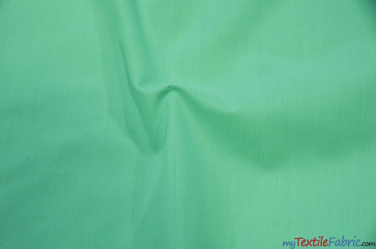 Polyester Cotton Broadcloth Fabric | 60" Wide | Solid Colors | Continuous Yards | Multiple Colors | Fabric mytextilefabric Yards Mint 