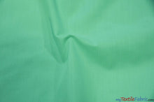 Load image into Gallery viewer, Polyester Cotton Broadcloth Fabric | 60&quot; Wide | Solid Colors | Continuous Yards | Multiple Colors | Fabric mytextilefabric Yards Mint 