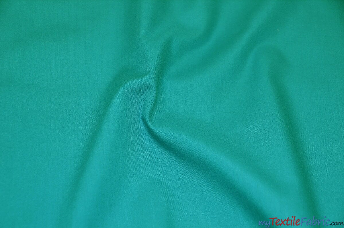 Polyester Cotton Broadcloth Fabric | 60" Wide | Solid Colors | Continuous Yards | Multiple Colors | Fabric mytextilefabric Yards Jade 