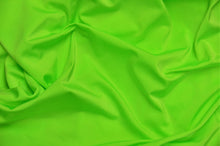 Load image into Gallery viewer, Nylon Spandex 4 Way Stretch Fabric | 60&quot; Width | Great for Swimwear, Dancewear, Waterproof, Tablecloths, Chair Covers | Multiple Colors | Fabric mytextilefabric Yards Neon Green 