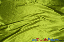 Load image into Gallery viewer, Stretch Charmeuse Satin Fabric | Soft Silky Satin Fabric | 96% Polyester 4% Spandex | Multiple Colors | Sample Swatch | Fabric mytextilefabric Avocado 