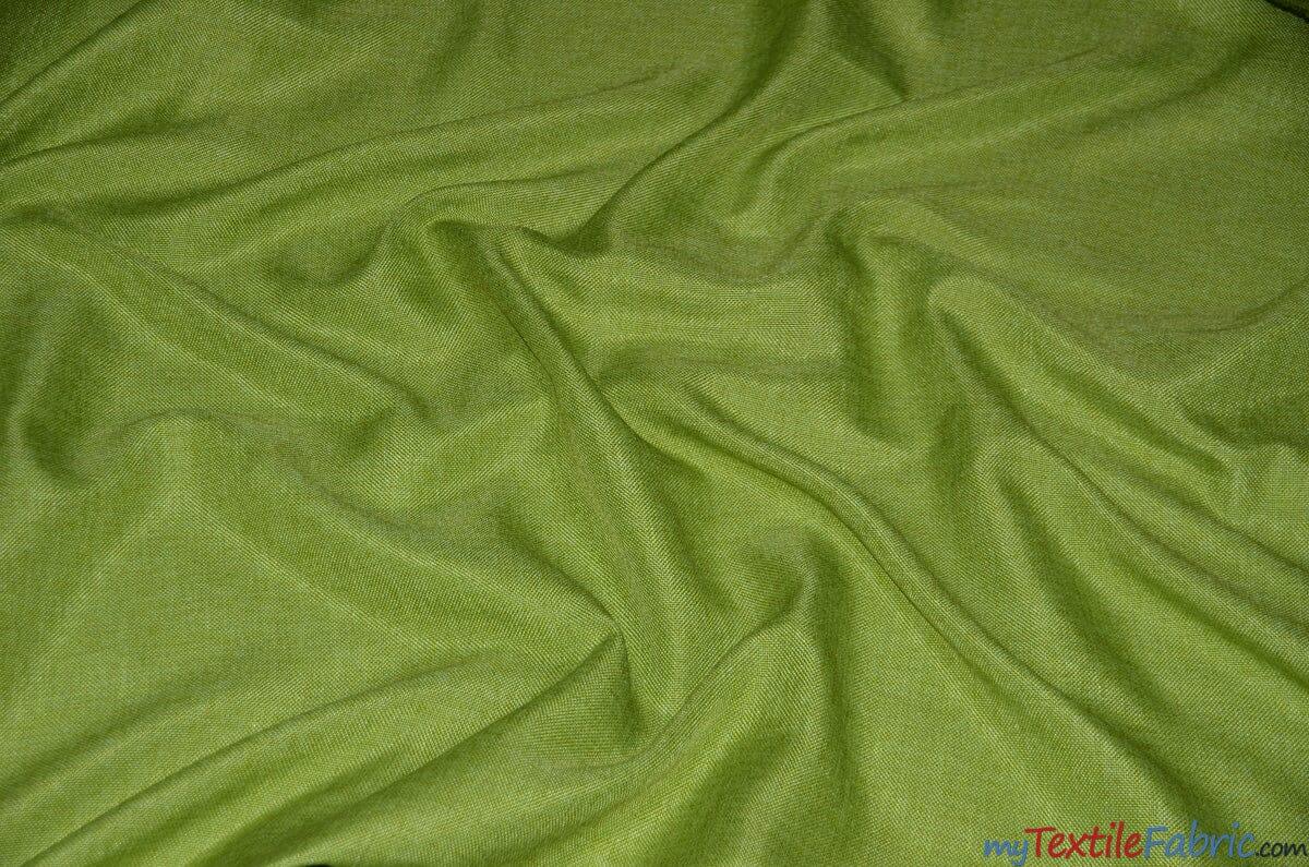 Vintage Linen Fabric | Imitation Burlap Fabric | 60" Wide | Faux Burlap | Vintage Rustic Natural Look Burlap | Washable Burlap Fabric for Decor | Fabric mytextilefabric Yards Avocado 