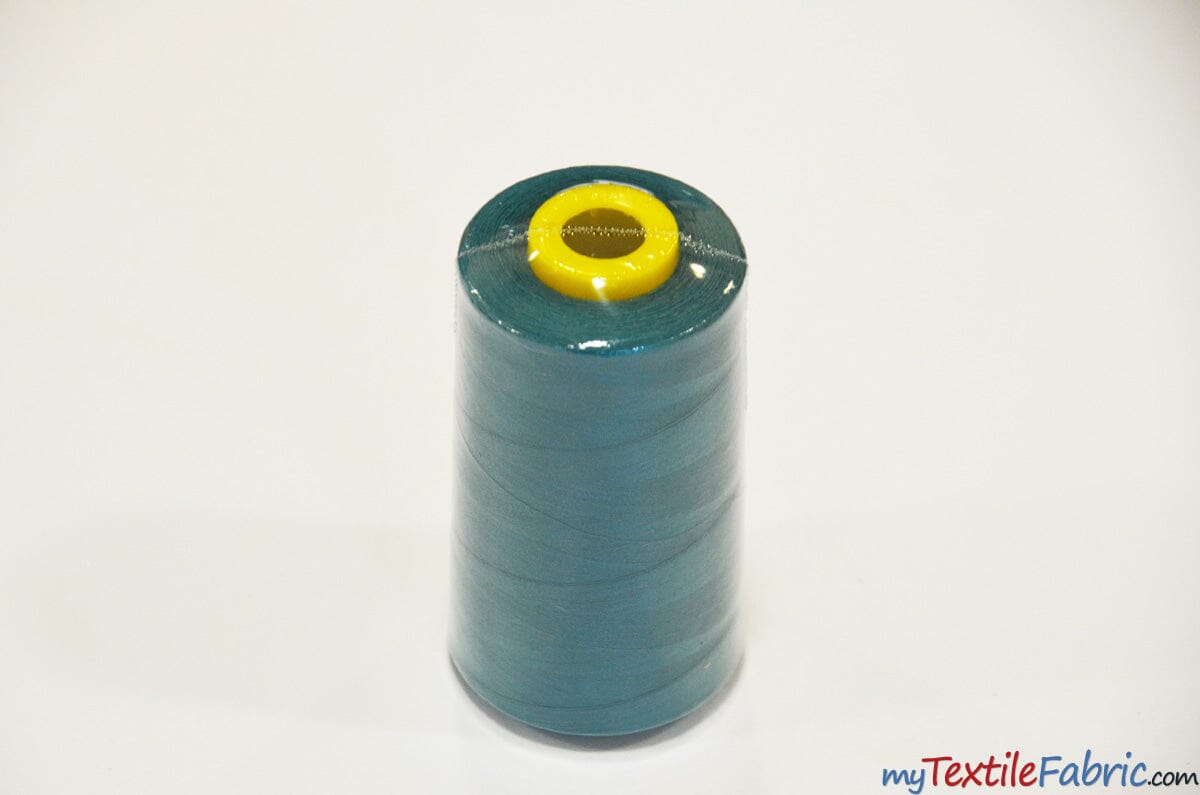 All Purpose Polyester Thread | 6000 Yard Spool | 50 + Colors Available | My Textile Fabric Light Teal 