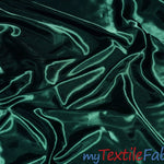 Load image into Gallery viewer, Stretch Charmeuse Satin Fabric | Soft Silky Satin Fabric | 96% Polyester 4% Spandex | Multiple Colors | Sample Swatch | Fabric mytextilefabric Lagoon 
