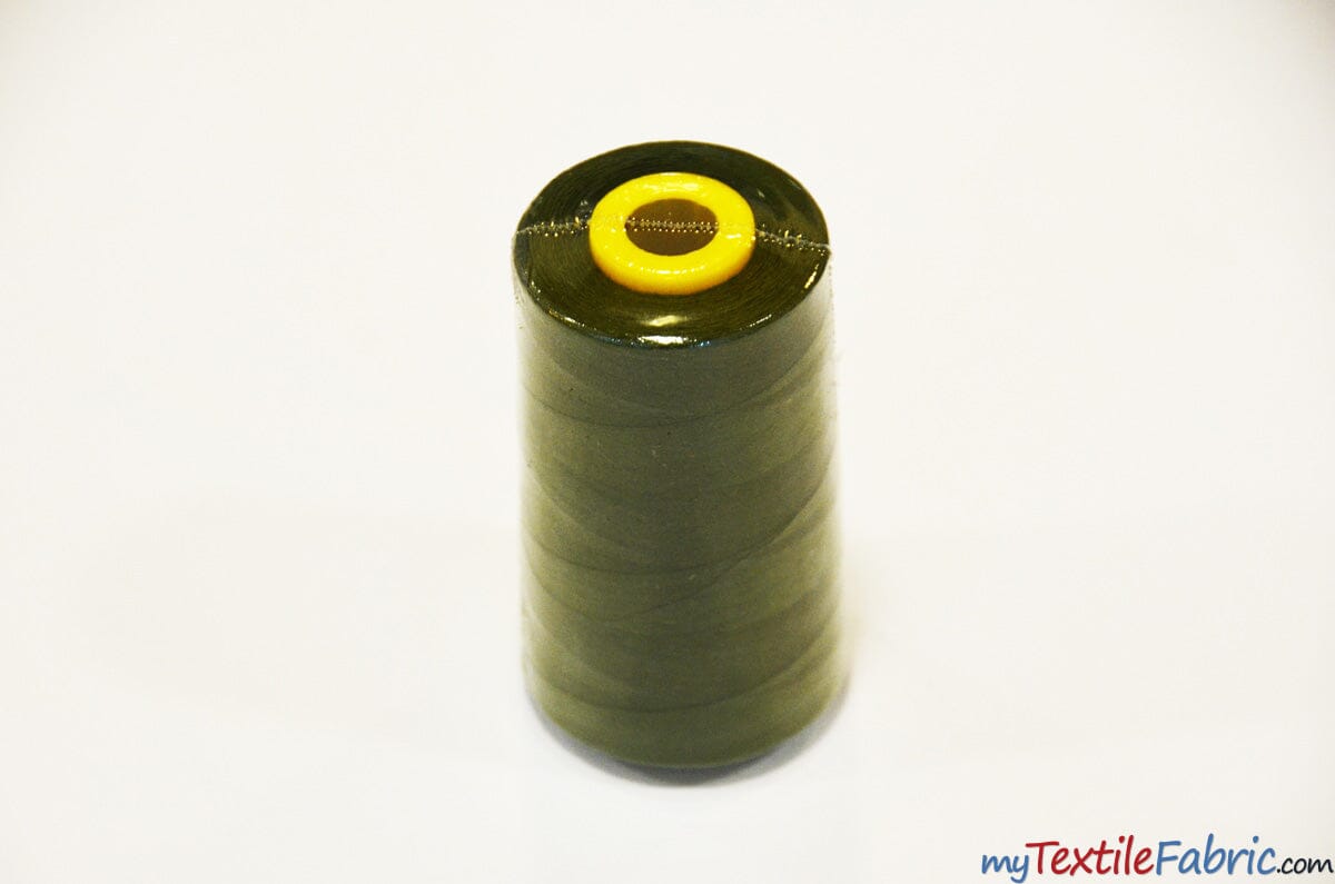 All Purpose Polyester Thread | 6000 Yard Spool | 50 + Colors Available | My Textile Fabric Olive 