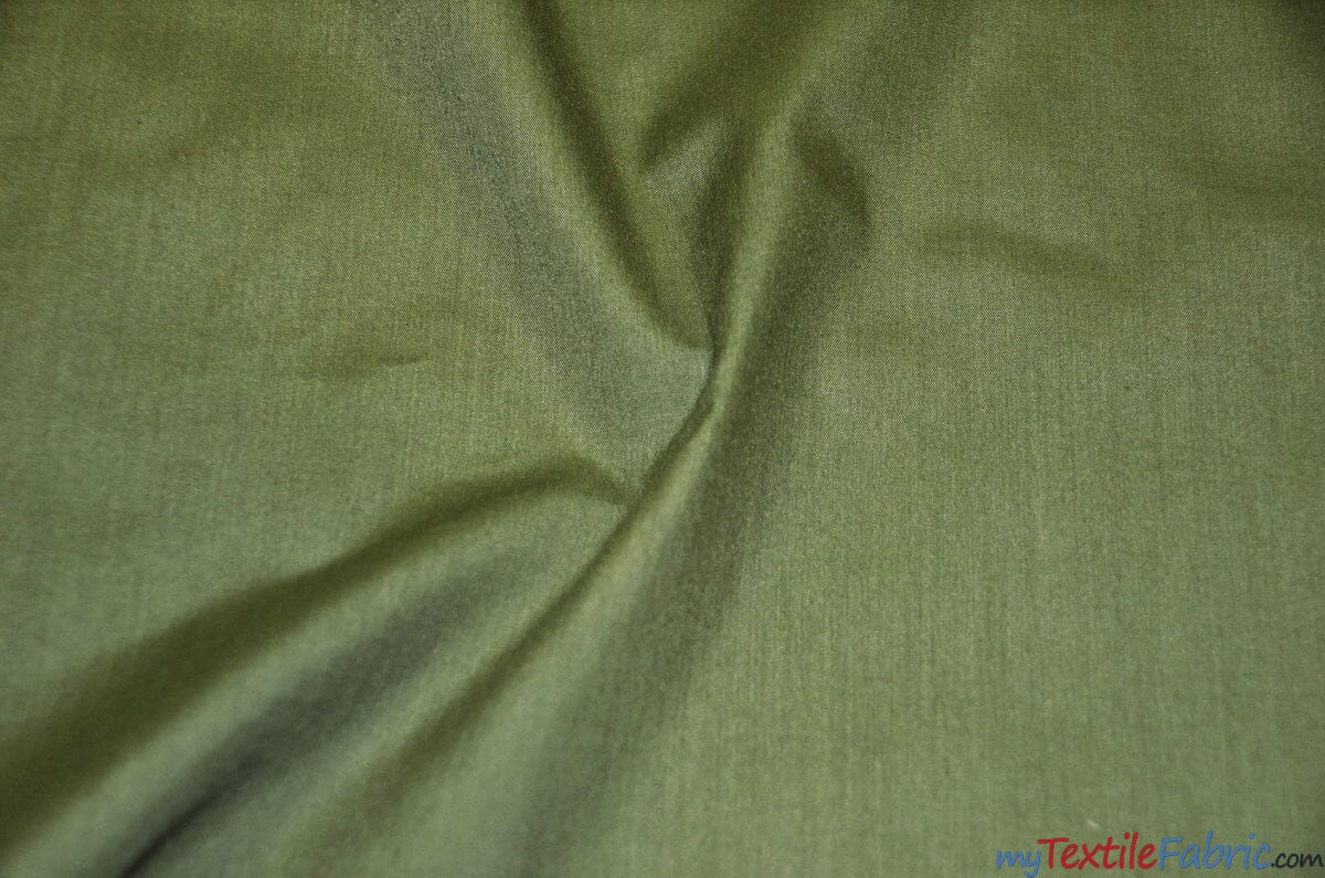 Polyester Cotton Broadcloth Fabric | 60" Wide | Solid Colors | Continuous Yards | Multiple Colors | Fabric mytextilefabric Yards Olive 