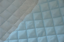 Load image into Gallery viewer, Quilted Polyester Batting Fabric | Padded Quilted Fabric Lining | 60&quot; Wide | Polyester Quilted Padded Lining Fabric by the Yard | Jacket Liner Fabric | newtextilefabric 3&quot;x3&quot; Sample Swatch Baby Blue 
