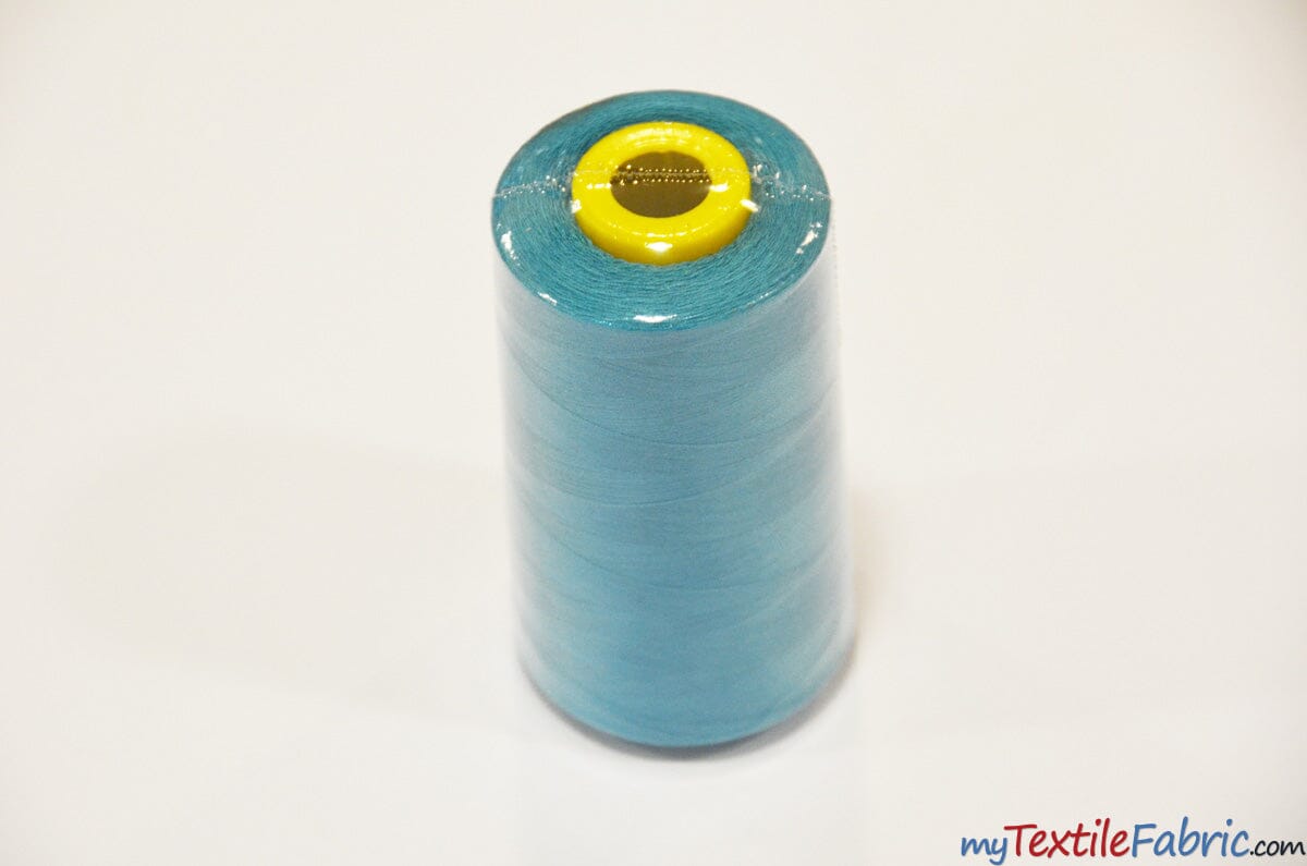 All Purpose Polyester Thread | 6000 Yard Spool | 50 + Colors Available | My Textile Fabric Aqua 