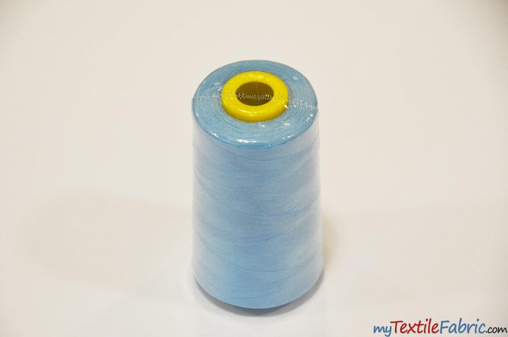All Purpose Polyester Thread | 6000 Yard Spool | 50 + Colors Available | My Textile Fabric Sky Blue 