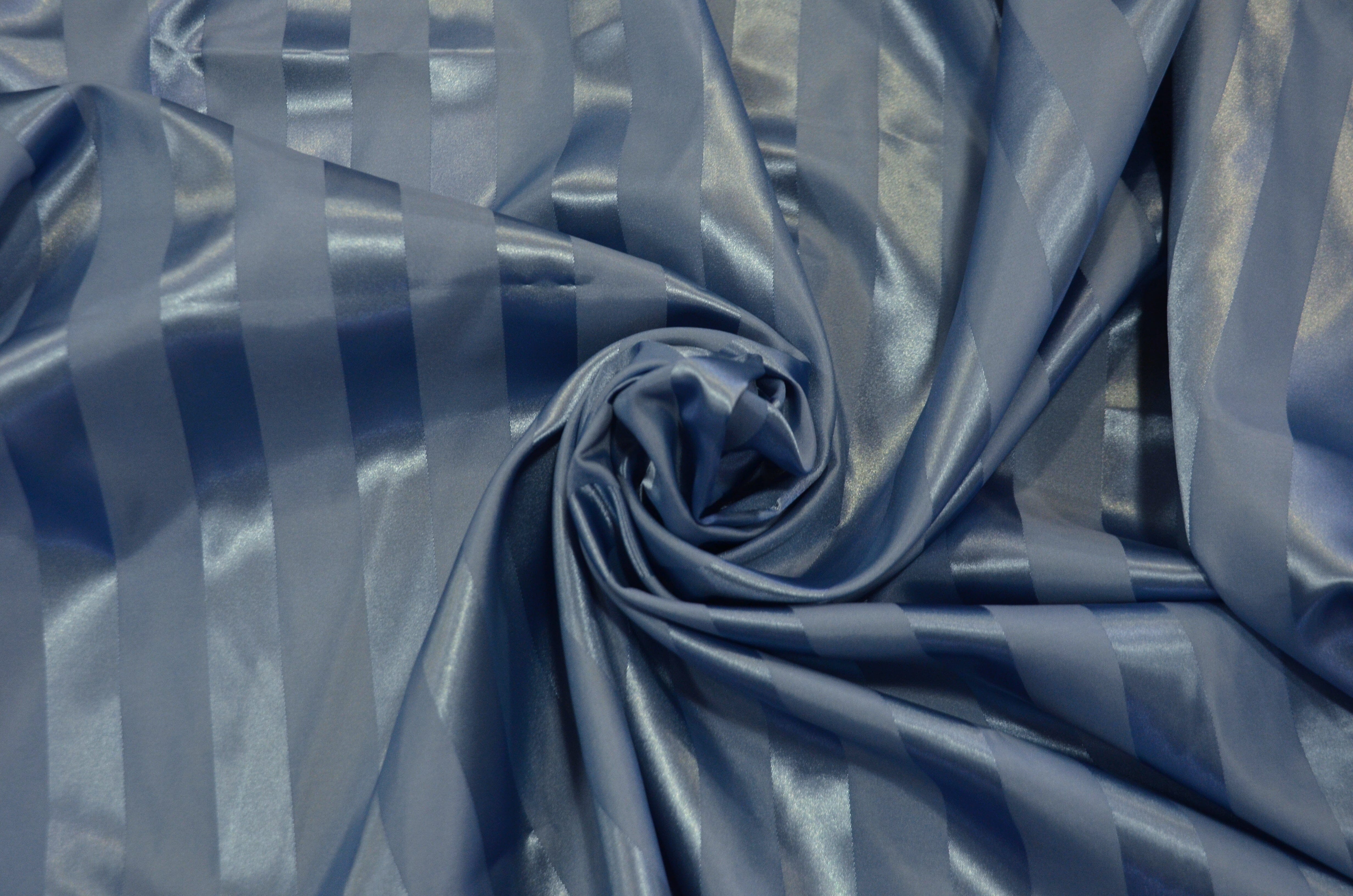 Bridal Satin Stripe Brocade | Bridal Stripe Jacquard | 60" Wide | 4 Colors Available | Satin Stripe Fabric | Fabric mytextilefabric Yards Coppen Blue 