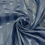Load image into Gallery viewer, Bridal Satin Stripe Brocade | Bridal Stripe Jacquard | 60&quot; Wide | 4 Colors Available | Satin Stripe Fabric | Fabric mytextilefabric Yards Coppen Blue 

