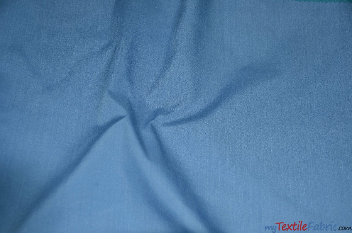 60 Poly Cotton Broadcloth Baby Blue, Fabric by the Yard