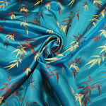 Load image into Gallery viewer, Oriental Bamboo Brocade | Chinese Bamboo Brocade | 45&quot; Wide | Chinese Brocade Fabric | Fabric mytextilefabric Yards Turquoise 
