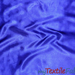 Load image into Gallery viewer, Stretch Charmeuse Satin Fabric | Soft Silky Satin Fabric | 96% Polyester 4% Spandex | Multiple Colors | Sample Swatch | Fabric mytextilefabric Royal Blue 
