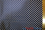 Navy White Polka Dot Cotton Print | 100% Cotton Print Fabric | 60" Wide | Fabric mytextilefabric 