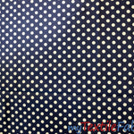 Load image into Gallery viewer, Navy White Polka Dot Cotton Print | 100% Cotton Print Fabric | 60&quot; Wide | Fabric mytextilefabric 

