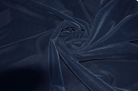 Soft Triple Velvet Fabric | 45" Wide | Plush Triple Velvet | Made in Korea | Multiple Colors | Fabric mytextilefabric Yards Navy Blue 