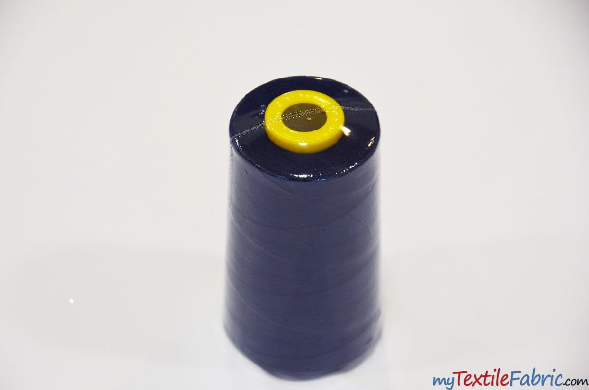 All Purpose Polyester Thread | 6000 Yard Spool | 50 + Colors Available | My Textile Fabric Navy 