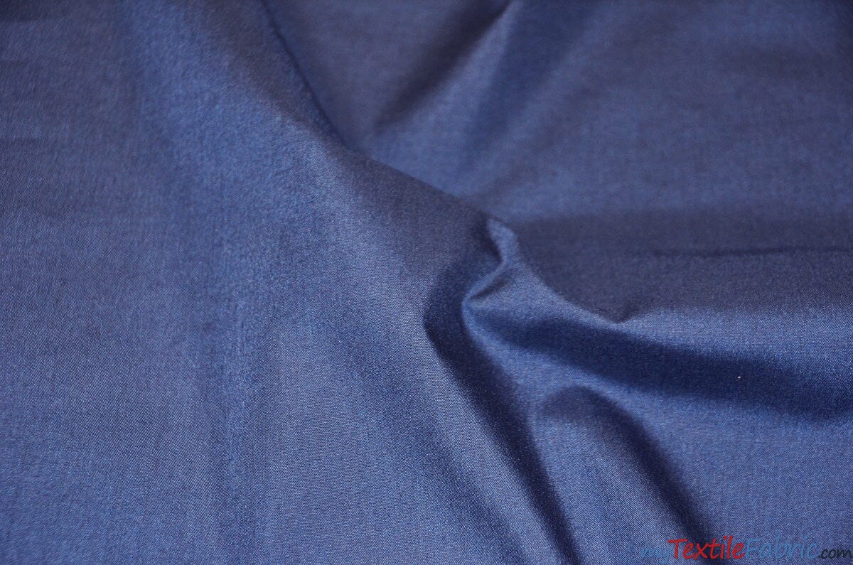 Polyester Cotton Broadcloth Fabric | 60" Wide | Solid Colors | Continuous Yards | Multiple Colors | Fabric mytextilefabric Yards Navy Blue 