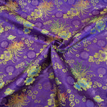 Load image into Gallery viewer, Oriental Floral Brocade | Chinese Flower Brocade | 45&quot; Wide | Chinese Brocade Fabric | Fabric mytextilefabric Yards Purple 
