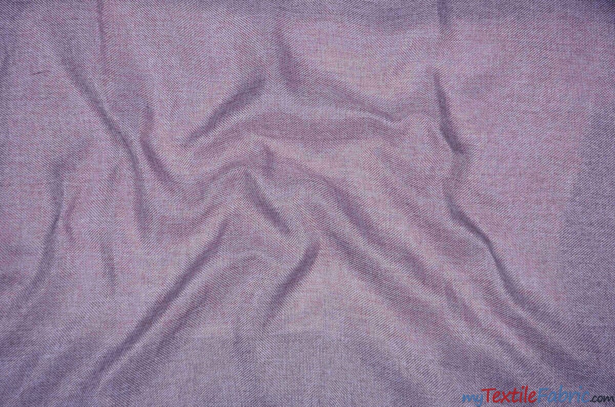 Vintage Linen Fabric | Imitation Burlap Fabric | 60" Wide | Faux Burlap | Vintage Rustic Natural Look Burlap | Washable Burlap Fabric for Decor | Fabric mytextilefabric Yards Lavender 