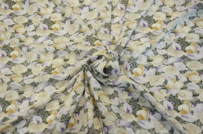 Spring Floral Rayon Challis Fabric by the Continuous Yard | 60" Wide | Flower Rayon Challis Fabric | Rayon Challis for Dresses and Skirts | Fabric mytextilefabric Yards Lilac 