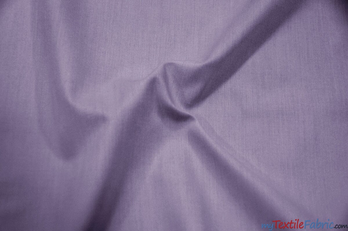 Polyester Cotton Broadcloth Fabric | 60" Wide | Solid Colors | Continuous Yards | Multiple Colors | Fabric mytextilefabric Yards Dark Lilac 