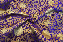 Load image into Gallery viewer, Oriental Medallion Brocade | Chinese Medallion Brocade | 48&quot; Wide | Fabric mytextilefabric Yards Purple 