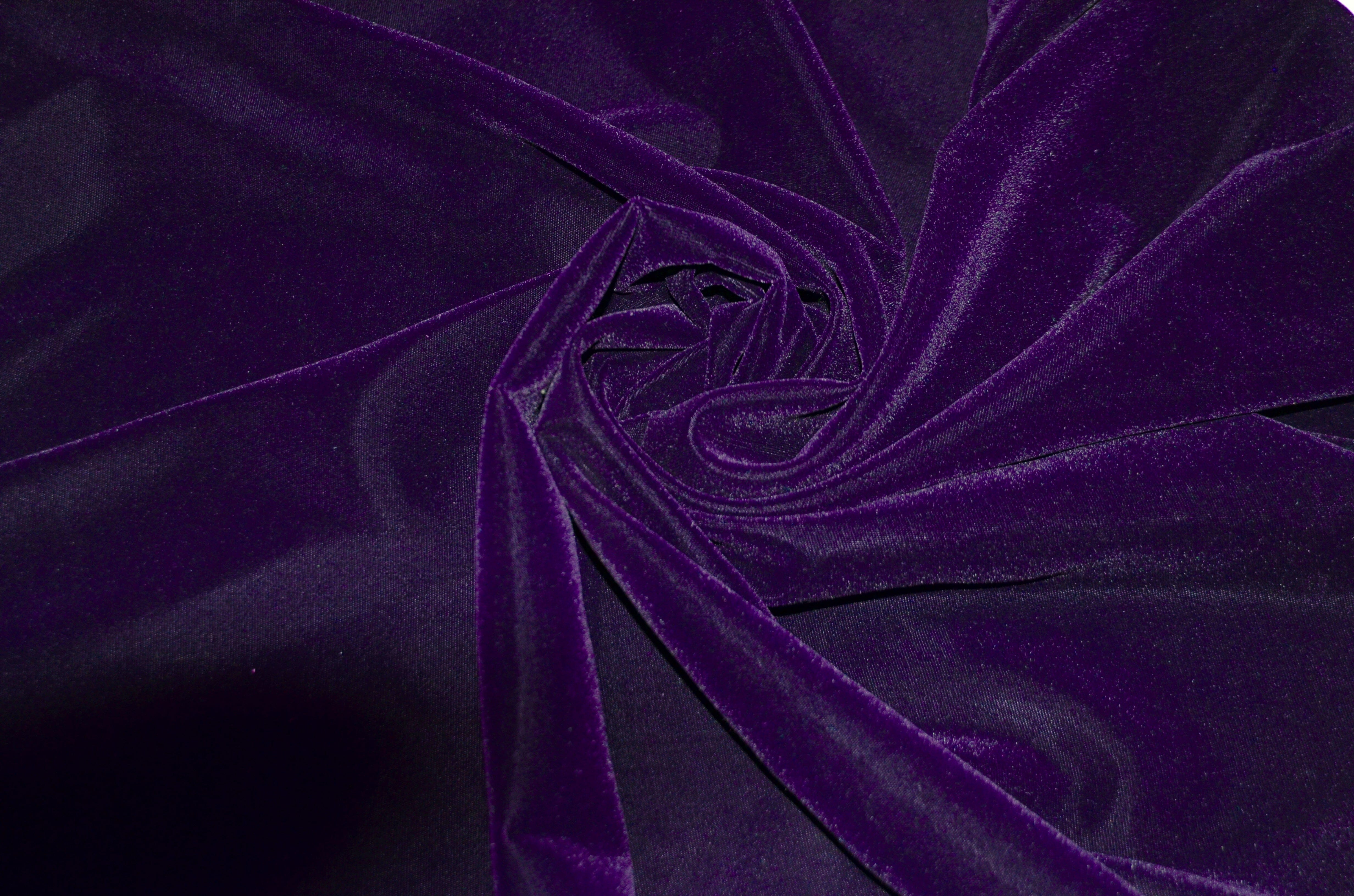 Soft Triple Velvet Fabric | 45" Wide | Plush Triple Velvet | Made in Korea | Multiple Colors | Fabric mytextilefabric Yards Purple 