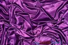 Load image into Gallery viewer, Stretch Charmeuse Satin Fabric | Soft Silky Satin Fabric | 96% Polyester 4% Spandex | Multiple Colors | Continuous Yards | Fabric mytextilefabric Light Plum 
