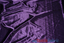 Load image into Gallery viewer, Stretch Charmeuse Satin Fabric | Soft Silky Satin Fabric | 96% Polyester 4% Spandex | Multiple Colors | Wholesale Bolt | Fabric mytextilefabric Dark Purple 